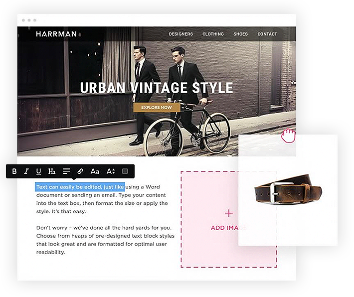 Site Builder journey