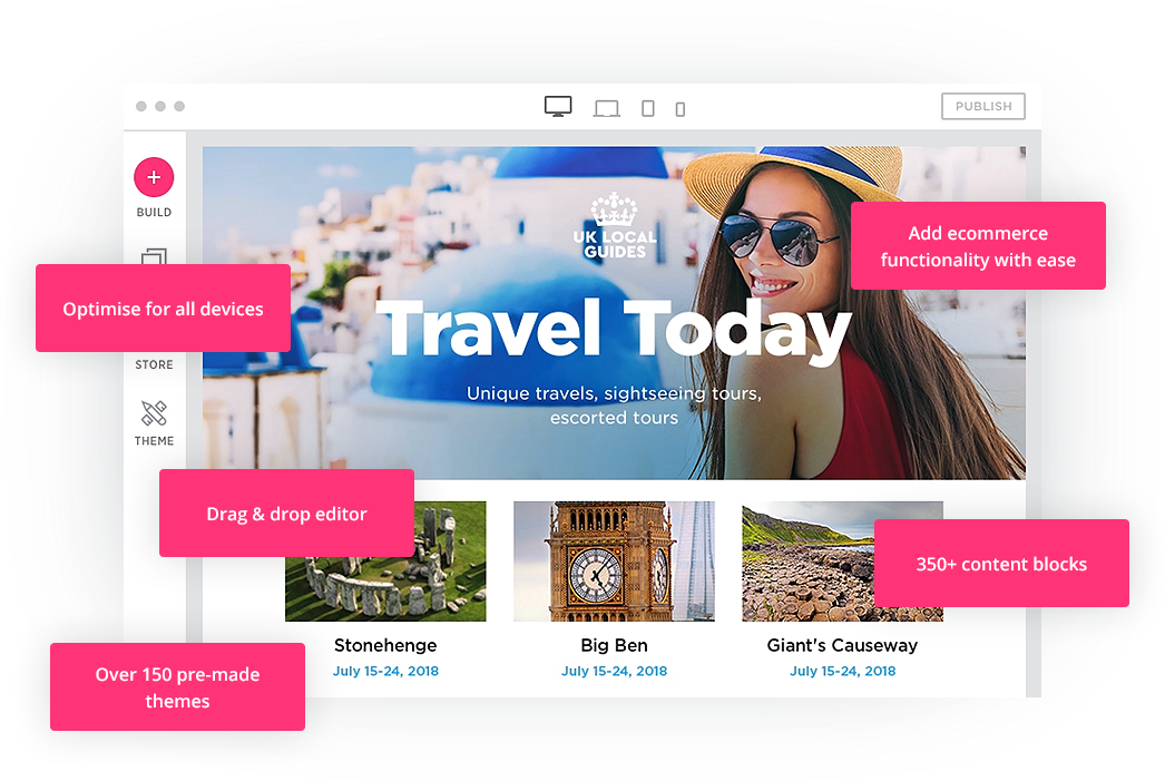 Site Builder preview