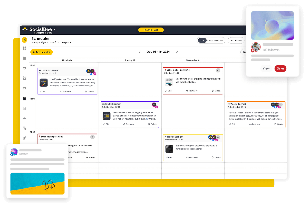 SocialBee Dashboard